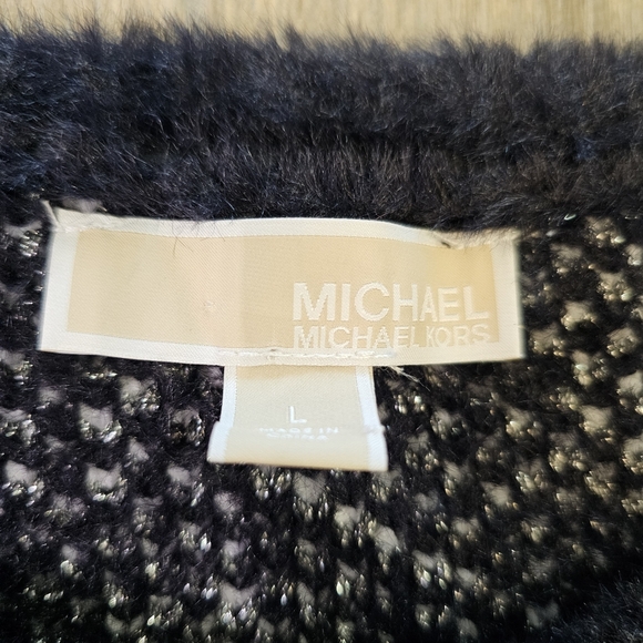 Michael Michael Kors Black Leopard Teddy Bear Heavyweight Sweater - Picture 7 of 8